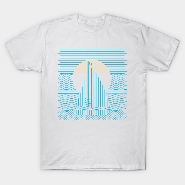 Linear Sailing T-Shirt by Sailfaster Designs